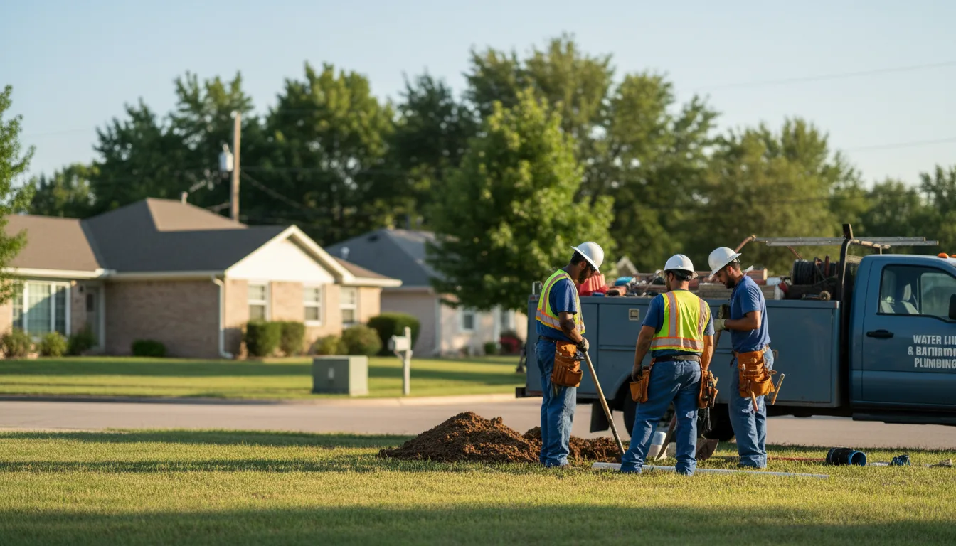 Residential water line and bathroom plumbing service in Morrisville, PA